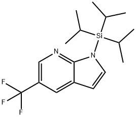 5-(Trifluoromethyl)-1-(triisopropylsilyl)-1H-pyrrolo[2,3-b]pyridine 구조식 이미지