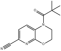 1-Pivaloyl-2,3-dihydro-1H-pyrido[2,3-b][1,4]-oxazine-6-carbonitrile Structure