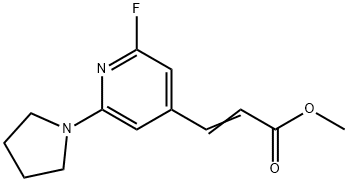 (E)-Methyl 3-(2-fluoro-6-(pyrrolidin-1-yl)pyridin-4-yl)acrylate Structure