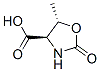 4-Oxazolidinecarboxylicacid,5-methyl-2-oxo-,(4R-trans)-(9CI) 구조식 이미지