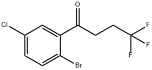 1-(2-broMo-5-chlorophenyl)-4,4,4-trifluorobutan-1-one Structure