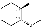 Cyclohexane, 1-fluoro-2-(methylthio)-, trans- (9CI) Structure