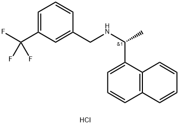 (R)-α-메틸-N-[3-[3-(트리플루오로메틸)페닐]메틸]-1-나프탈렌메탄아민염산염 구조식 이미지