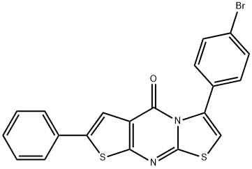 3-(4-Bromophenyl)-7-phenyl-5H-thiazolo(3,2-a)thieno(2,3-d)pyrimidin-5- one Structure