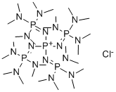 테트라키스[트리스(디메틸아미노)포스포라닐리데나미노]포스포늄염화물 구조식 이미지