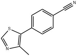4-(4-메틸티아졸-5-일)벤조니트릴 구조식 이미지