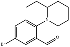 5-bromo-2-(2-ethylpiperidin-1-yl)benzaldehyde Structure