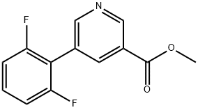 메틸5-(2,6-디플루오로페닐)피리딘-3-카르복실레이트 구조식 이미지