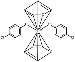 BIS-(CYCLOPENTADIENYL)-TITANIUM(IV)-BIS(4-CHLOROPHENOXIDE) Structure