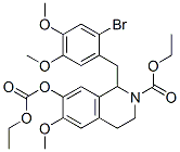 2(1H)-이소퀴놀린카르복실산,1-[(2-브로모-4,5-디메톡시페닐)메틸]-7-[(에톡시카르보닐)옥시]-3,4-디히드로-6-메톡시-,에틸에스테르 구조식 이미지