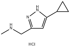 [(5-Cyclopropyl-1H-pyrazol-3-yl)methyl]-methylamine dihydrochloride 구조식 이미지