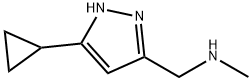 1-(5-cyclopropyl-1H-pyrazol-3-yl)-N-methylmethanamine(SALTDATA: FREE) Structure