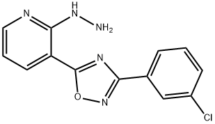 3-[3-(3-Chlorophenyl)-1,2,4-oxadiazol-5-yl]-2-hydrazinylpyridine Structure