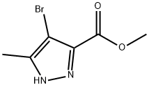 methyl 4-bromo-3-methyl-1H-pyrazole-5-carboxylate(SALTDATA: FREE) Structure