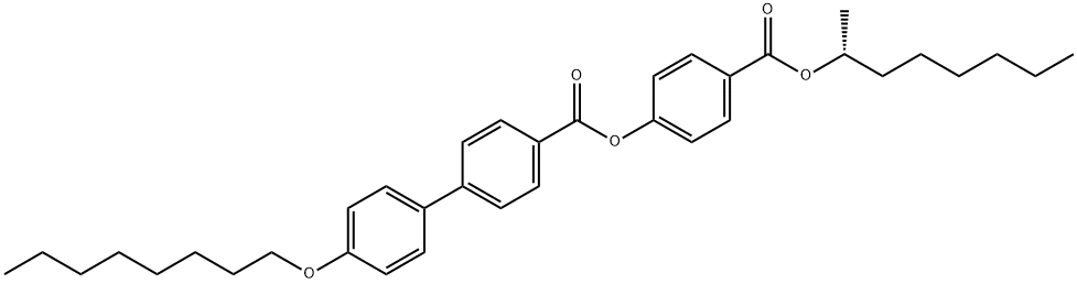 (R)-4-[(1-METHYLHEPTYLOXY)CARBONYL]PHENYL 4'-OCTYLOXY-4-BIPHENYLCARBOXYLATE Structure