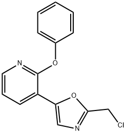 2-(Chloromethyl)-5-(2-phenoxypyridin-3-yl)oxazole Structure