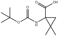 BOC-1-아미노-2,2-디메틸시클로프로판카르복실산 구조식 이미지