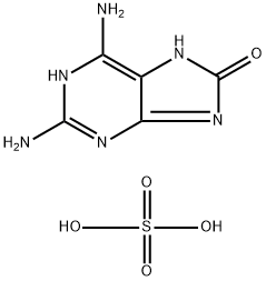 2,6-DIAMINO-8-PURINOL헤미설페이트일수화물 구조식 이미지