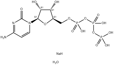 Cytidine 5′-(tetrahydrogen triphosphate), xsodium salt, hydrate Structure