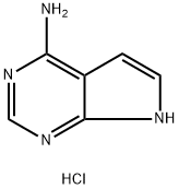 7H-피롤로[2,3-d]피리미딘-4-a민염산염 구조식 이미지
