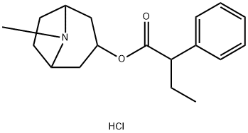 8-Methyl-8-azabicyclo[3.2.1]oct-3-yl-2-phenylbutanoate hydrochloride 구조식 이미지