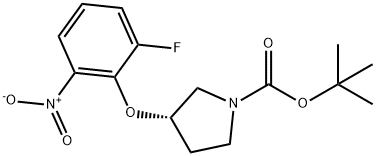 (S)-tert-butyl3-(2-fluoro-6-nitrophenoxy)pyrrolidine-1-carboxylate Structure