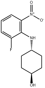 (1r,4r)-4-((2-fluoro-6-nitrophenyl)aMino)cyclohexanol 구조식 이미지