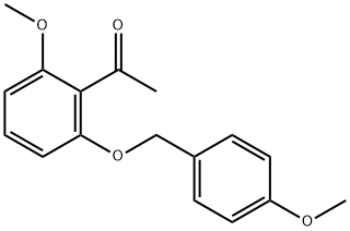 1-(2-메톡시-6-(4-메톡시벤질옥시)페닐)에타논 구조식 이미지
