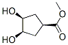 Cyclopentanecarboxylic acid, 3,4-dihydroxy-, methyl ester, (1alpha,3beta,4beta)- (9CI) Structure