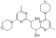 1,3-Bis(4-morpholinyl-6-methylpyrimidin-2-yl)-1,3-propanedithiol Structure