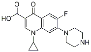 3-Quinolinecarboxylic acid, 1-cyclopropyl-6-fluoro-1,4-dihydro-4-oxo-7-(1-piperazinyl)- 구조식 이미지