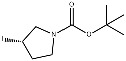 (S)-1-BOC-3-요오도-피롤리딘 구조식 이미지