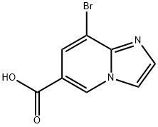 IMidazo[1,2-a]pyridine-6-carboxylic acid, 8-broMo- Structure