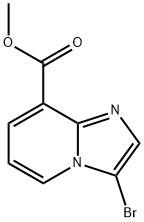 이미다조[1,2-a]피리딘-8-카르복실산,3-broMo-,메틸에스테르 구조식 이미지