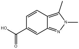 2,3-dimethyl-2H-indazole-6-carboxylic acid 구조식 이미지