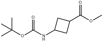 methyl 3-{[(tert-butoxy)carbonyl]amino}cyclobutane-1-carboxylate Structure