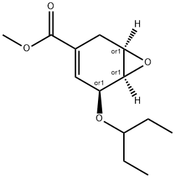 (1R,5S,6S)-rel-5-(1-Ethylpropoxy)-7-oxabicyclo[4.1.0]hept-3-ene-3-carboxylic Acid Methyl Ester 구조식 이미지