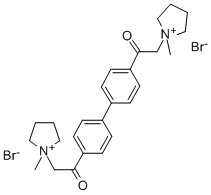 4,4'-Bis(pyrrolidinoacetyl)biphenyl dimethiobromide Structure