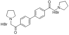 4,4'-Bis(pyrrolidinoacetyl)biphenyl dihydrobromide Structure