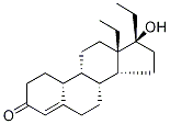 (8R,9S,10R,13S,14S,17S)-13,17-diethyl-17-hydroxy-1,2,6,7,8,9,10,11,12,14,15,16-dodecahydrocyclopenta[a]phenanthren-3-one 구조식 이미지