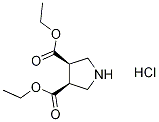 cis-3,4-Diethyl-pyrrolidine-3,4-dicarboxylate hydrochloride Structure