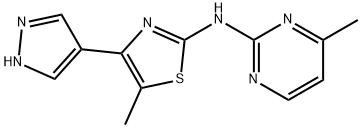 2-PyriMidinaMine,4-Methyl-N-[5-Methyl-4-(1H-pyrazol-4-yl)-2-thiazolyl]- Structure