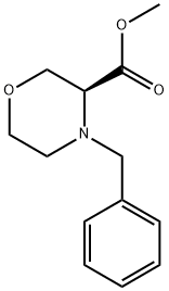 메틸(S)-4-벤질-3-모르폴린카르복실레이트 구조식 이미지