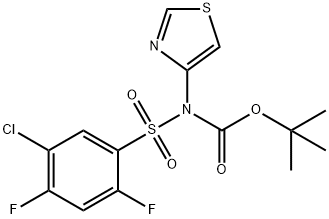 tert-부틸[(5-클로로-2,4-디플루오로페닐)술포닐]1,3-티아졸-4-일카르바메이트 구조식 이미지