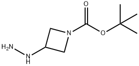 tert-부틸3-히드라지닐아제티딘-1-카르복실레이트 구조식 이미지