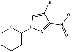 4-broMo-3-nitro-1-(tetrahydro-2H-pyran-2-yl)-1H-pyrazole 구조식 이미지