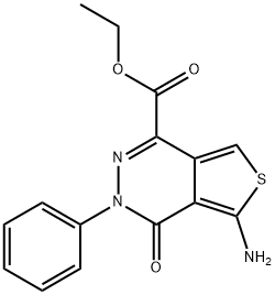 ethyl 5-amino-4-oxo-3-phenyl-3,4-dihydrothieno[3,4-d]pyridazine-1-carboxyla te 구조식 이미지