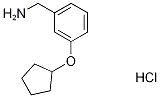 BenzeneMethanaMine, 3-(cyclopentyloxy)-, hydrochloride Structure