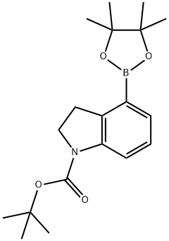 tert-Butyl 4-(4,4,5,5-tetraMethyl-1,3,2-dioxaborolan-2-yl)indoline-1-carboxylate 구조식 이미지