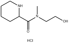 N-(2-Hydroxyethyl)-N-methyl-2-piperidinecarboxamide hydrochloride Structure